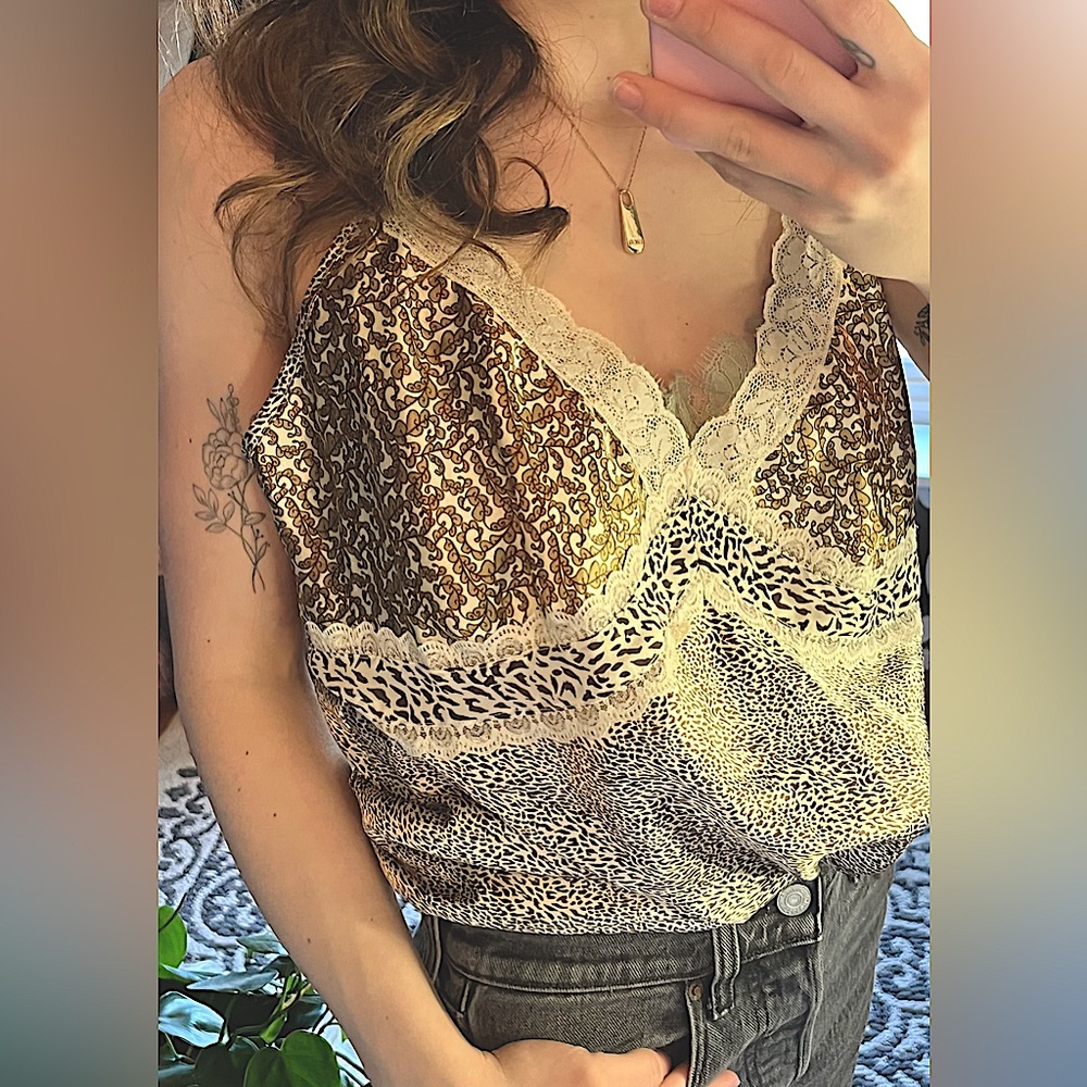 gorgeous y2k brown patterned slip dress ✨🤎